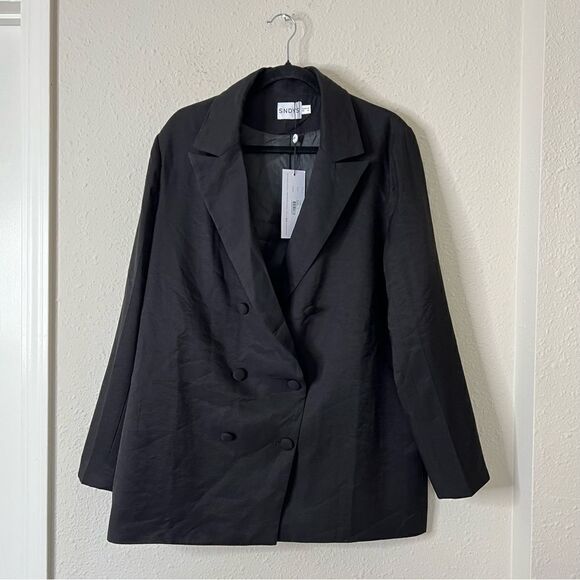 Revolve SNDYS Hills Black Blazer Jacket in Black NEW Size 12 XXL - Picture 5 of 10